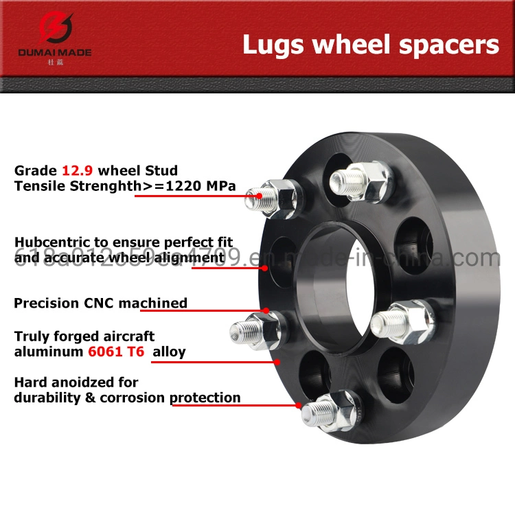 Custom 2.5 Inch Aluminum Alloy Hubcentric Adapter Studs Forged Wheel Spacers 5X127