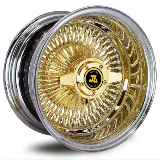 Jiangzao Gold forged Spoke Wire Wheels 13X7 14X7 15X7 Inch Wire Jante